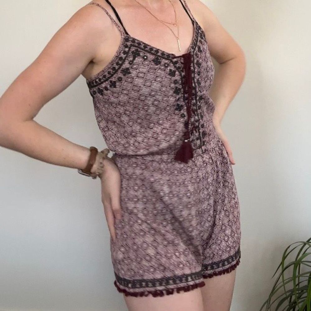 American Eagle Outfitters Maroon Colored Romper, Size S